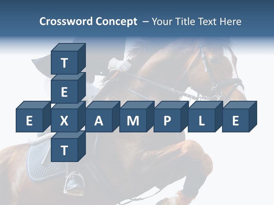 Stallion Caucasian Equine PowerPoint Template