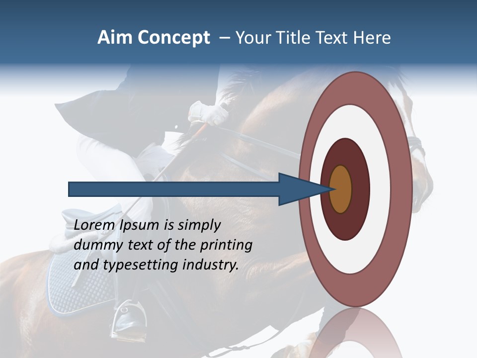 Stallion Caucasian Equine PowerPoint Template