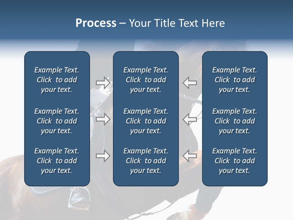 Stallion Caucasian Equine PowerPoint Template