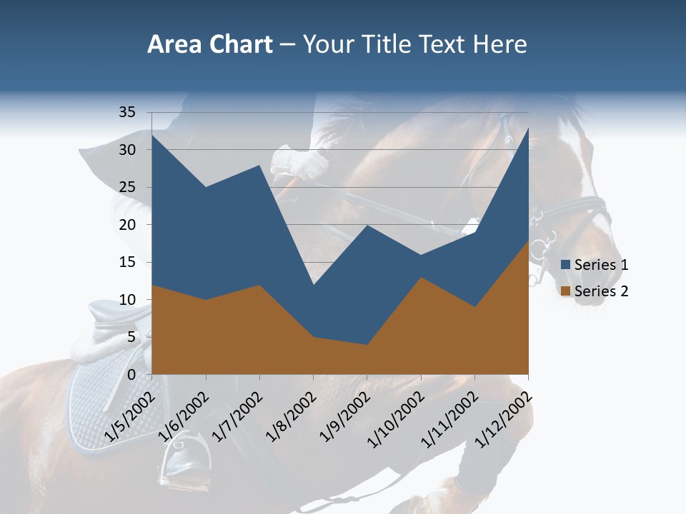 Stallion Caucasian Equine PowerPoint Template