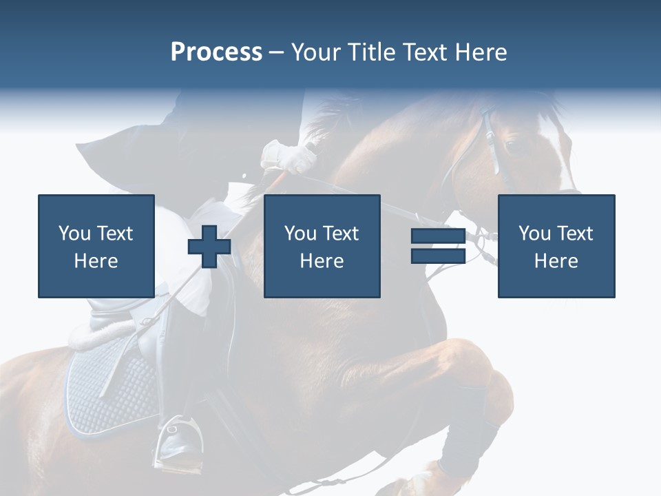 Stallion Caucasian Equine PowerPoint Template