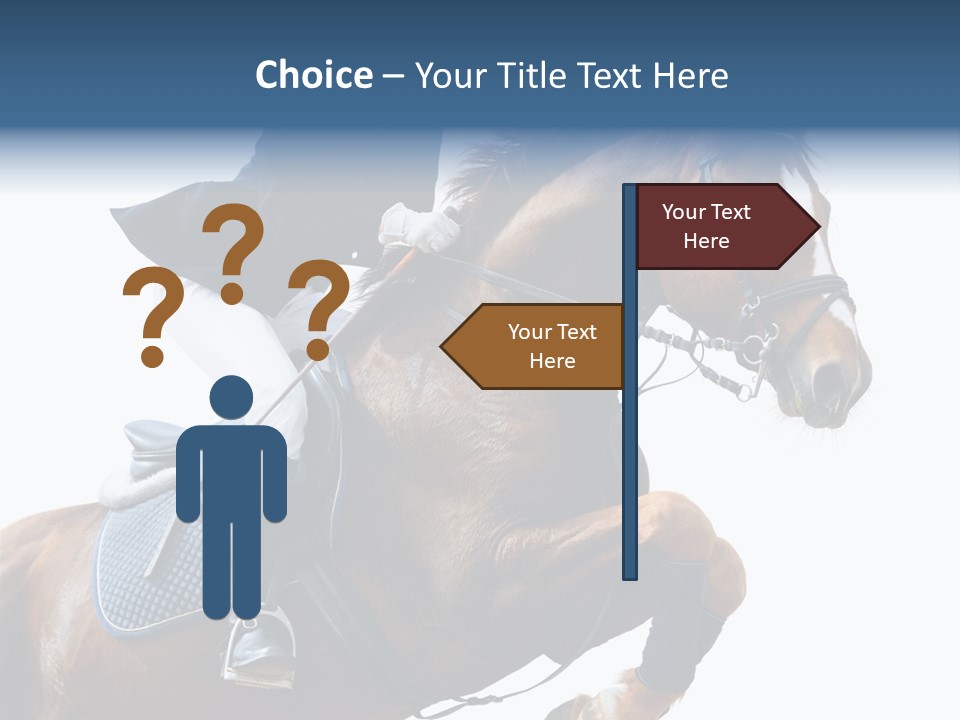 Stallion Caucasian Equine PowerPoint Template