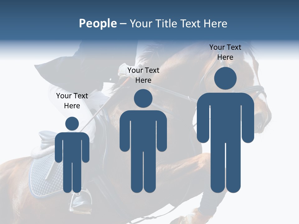 Stallion Caucasian Equine PowerPoint Template