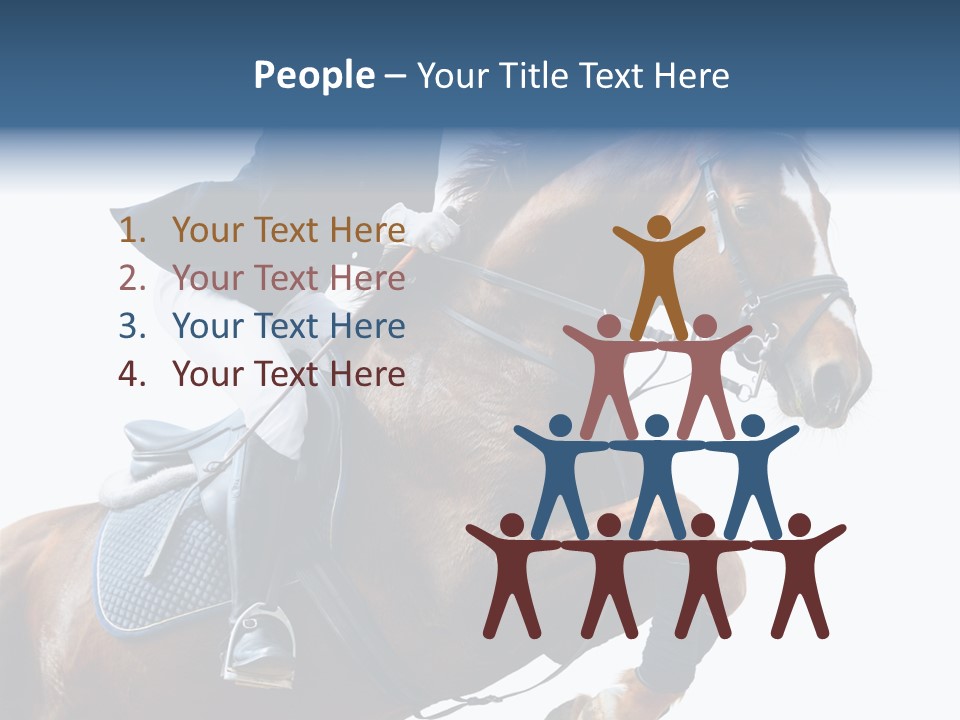 Stallion Caucasian Equine PowerPoint Template