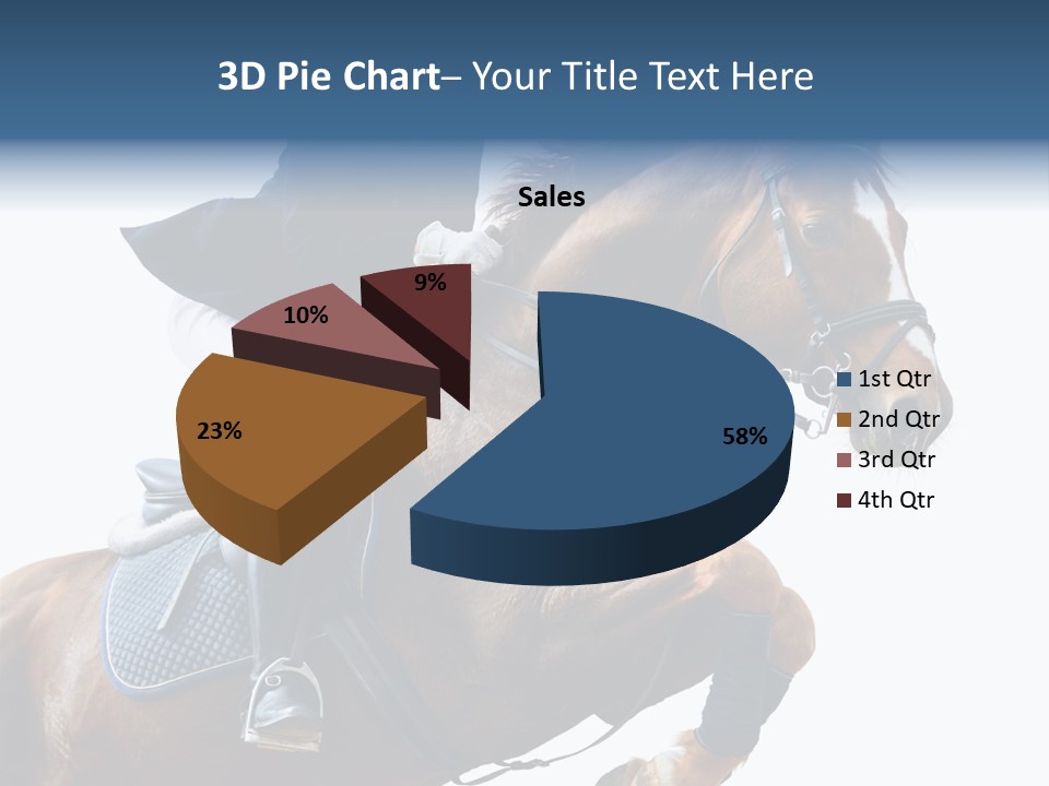 Stallion Caucasian Equine PowerPoint Template