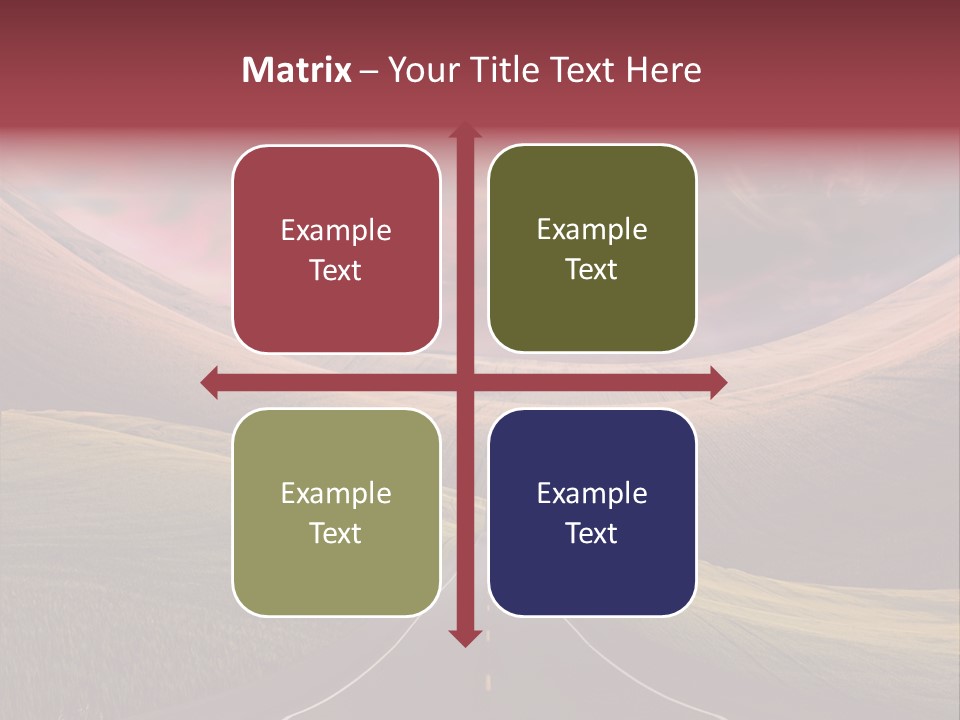 Straight Moon Drive PowerPoint Template