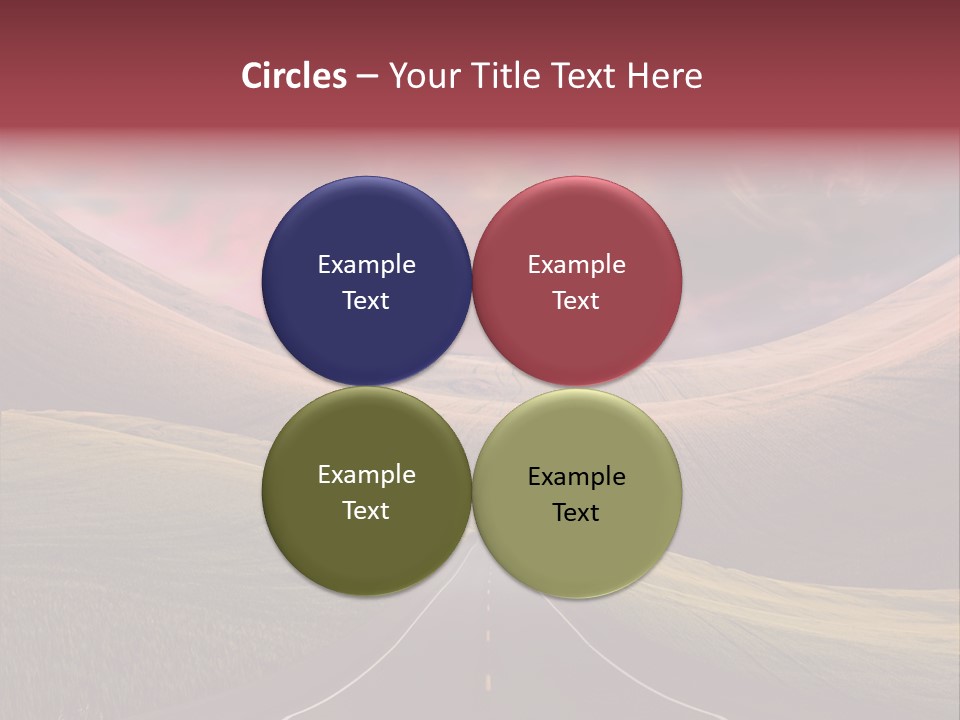 Straight Moon Drive PowerPoint Template