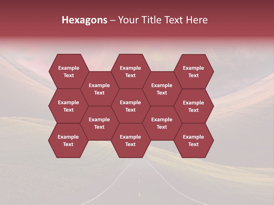 Straight Moon Drive PowerPoint Template