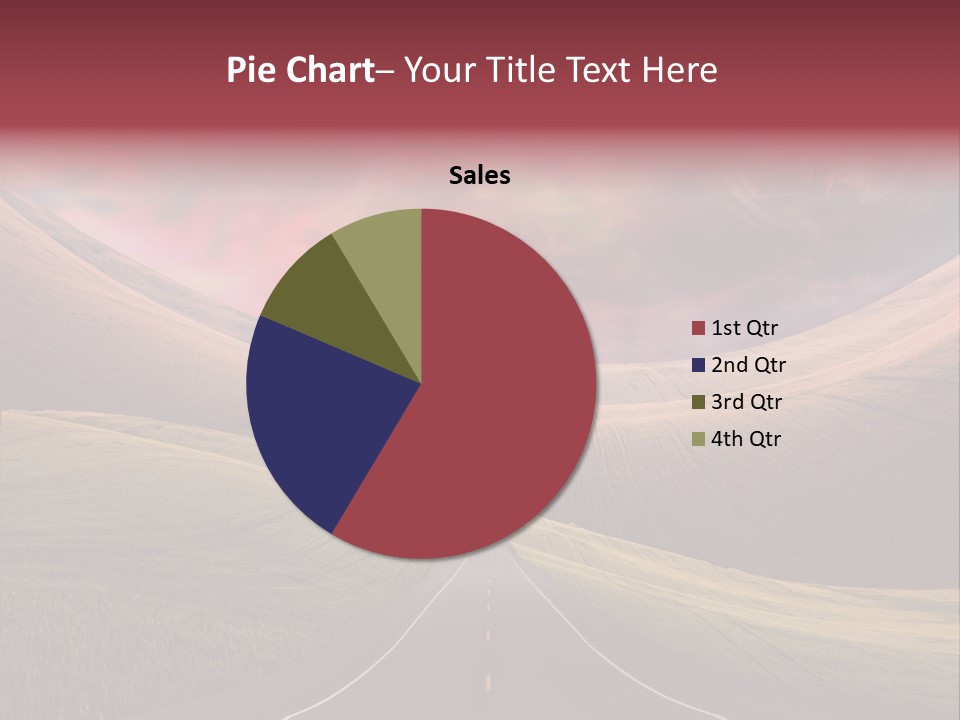 Straight Moon Drive PowerPoint Template