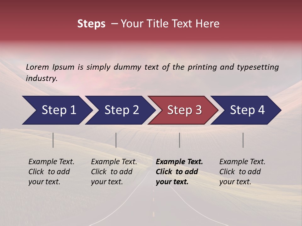 Straight Moon Drive PowerPoint Template