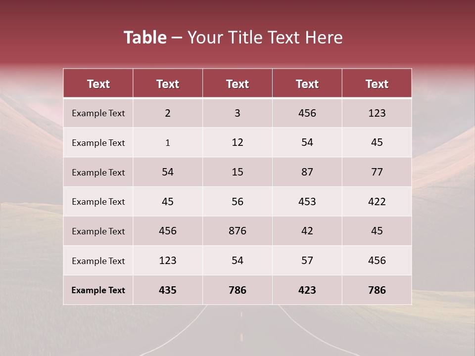 Straight Moon Drive PowerPoint Template