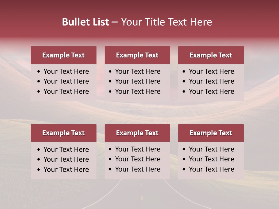 Straight Moon Drive PowerPoint Template