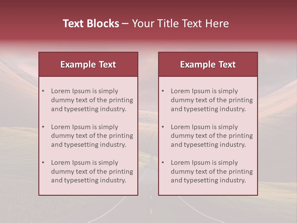 Straight Moon Drive PowerPoint Template