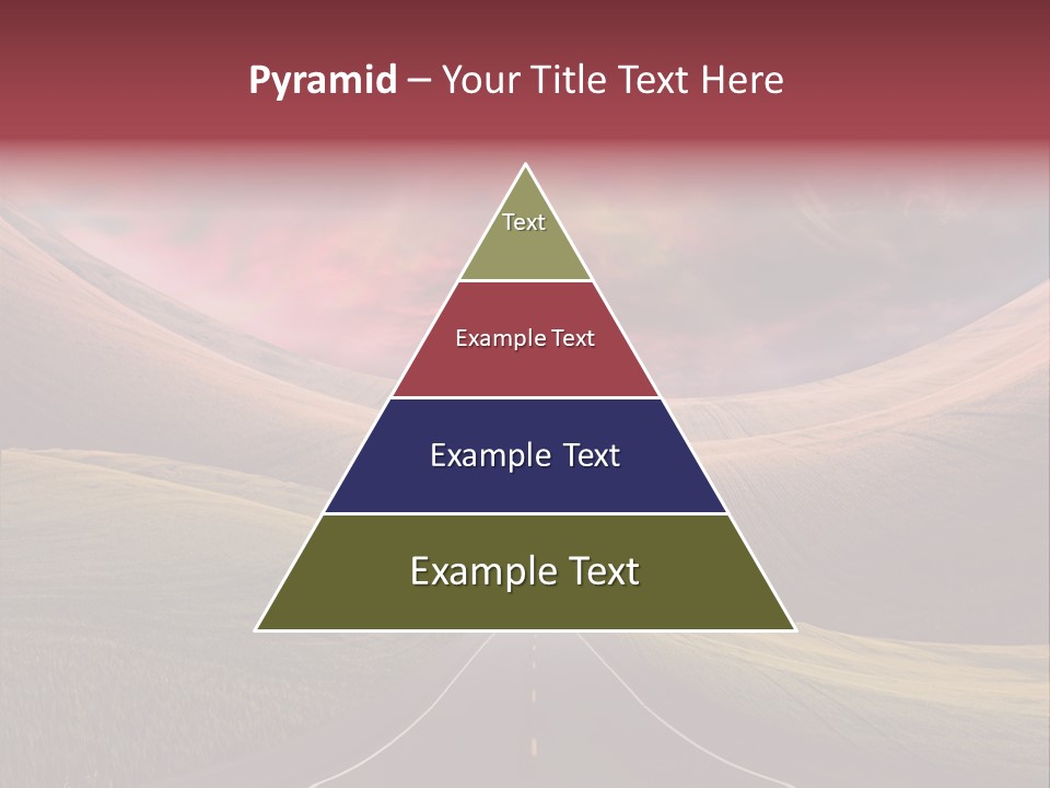 Straight Moon Drive PowerPoint Template