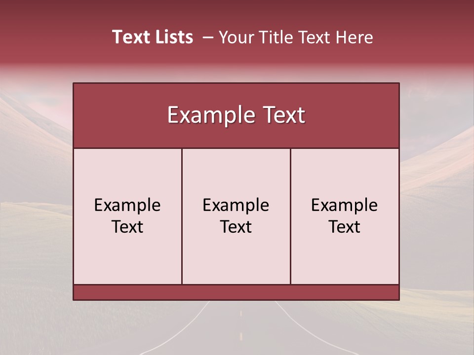 Straight Moon Drive PowerPoint Template