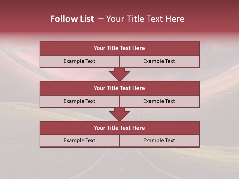 Straight Moon Drive PowerPoint Template