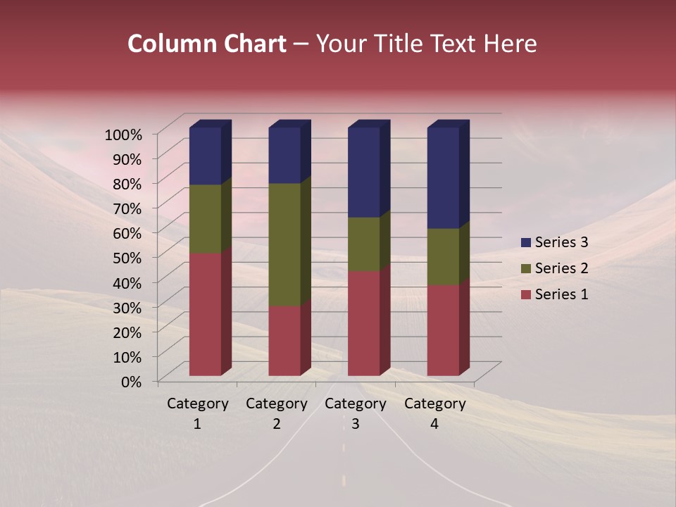 Straight Moon Drive PowerPoint Template
