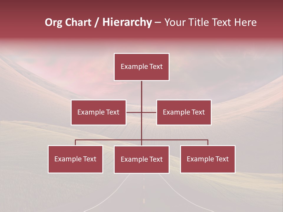 Straight Moon Drive PowerPoint Template