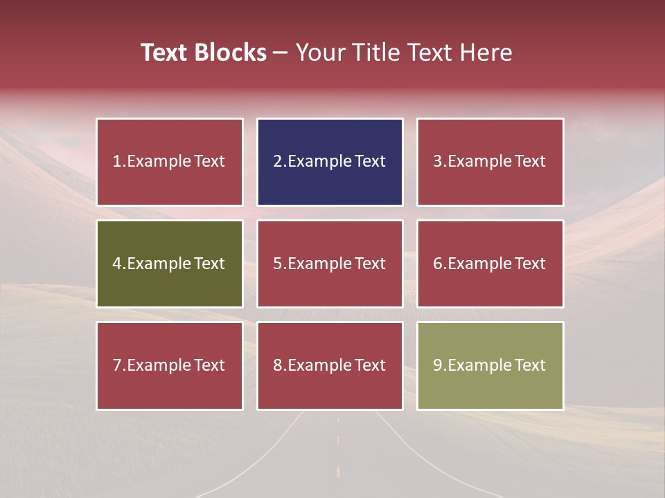 Straight Moon Drive PowerPoint Template