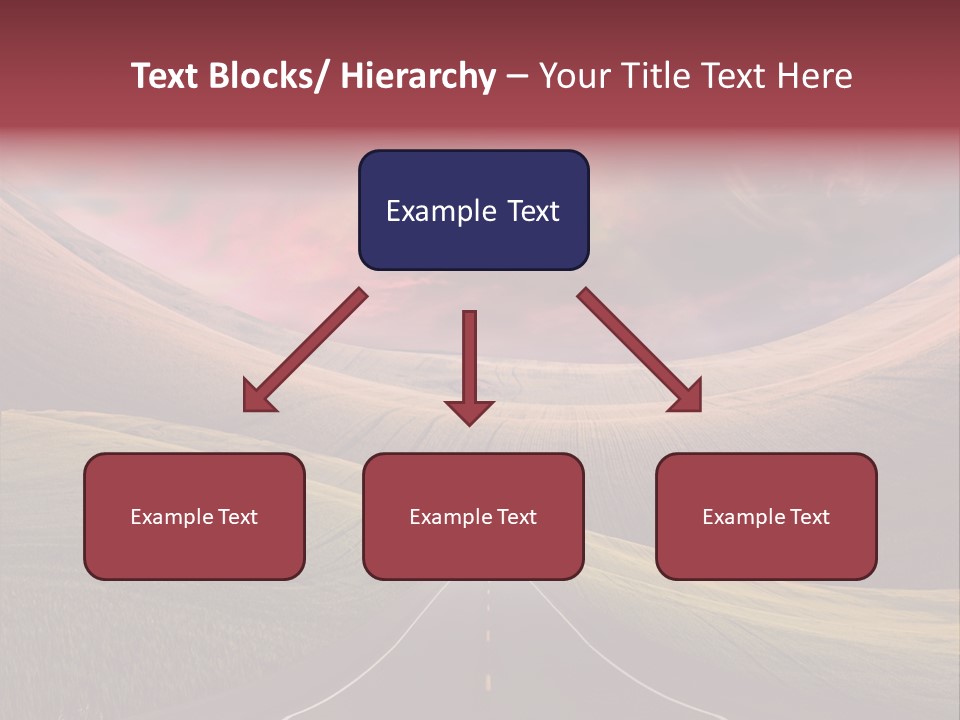 Straight Moon Drive PowerPoint Template