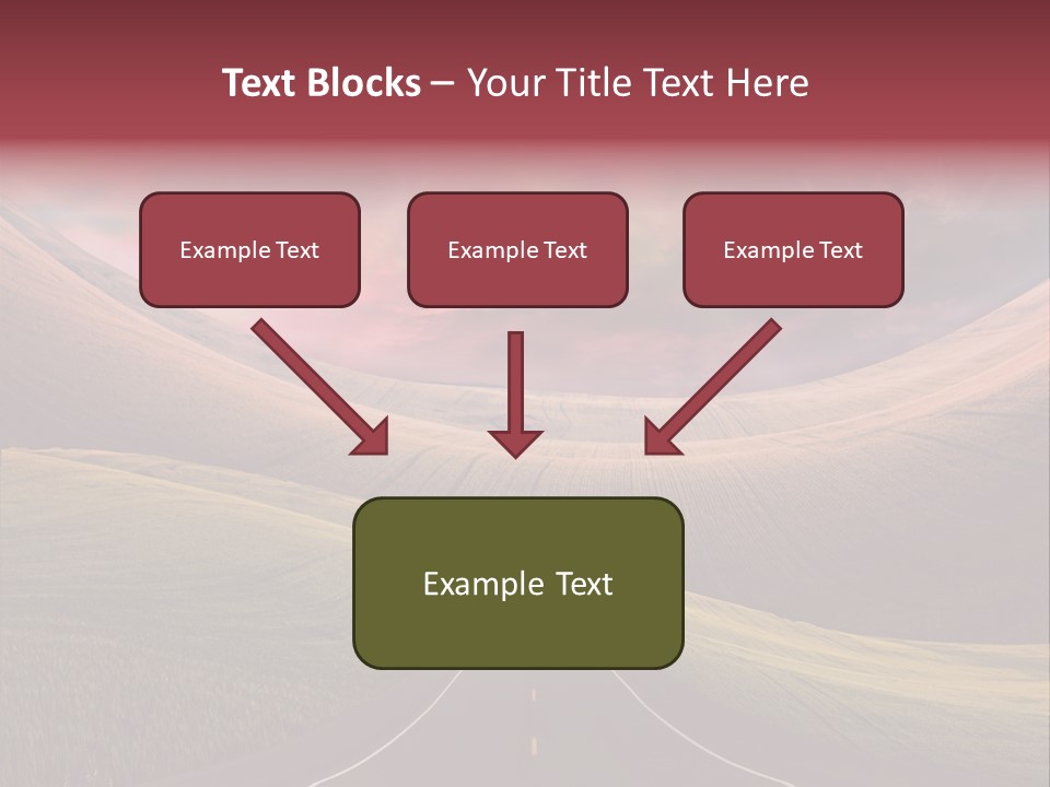 Straight Moon Drive PowerPoint Template