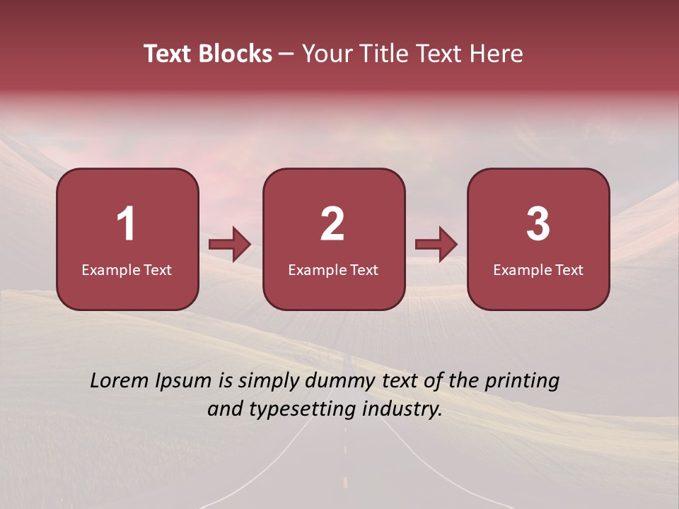 Straight Moon Drive PowerPoint Template