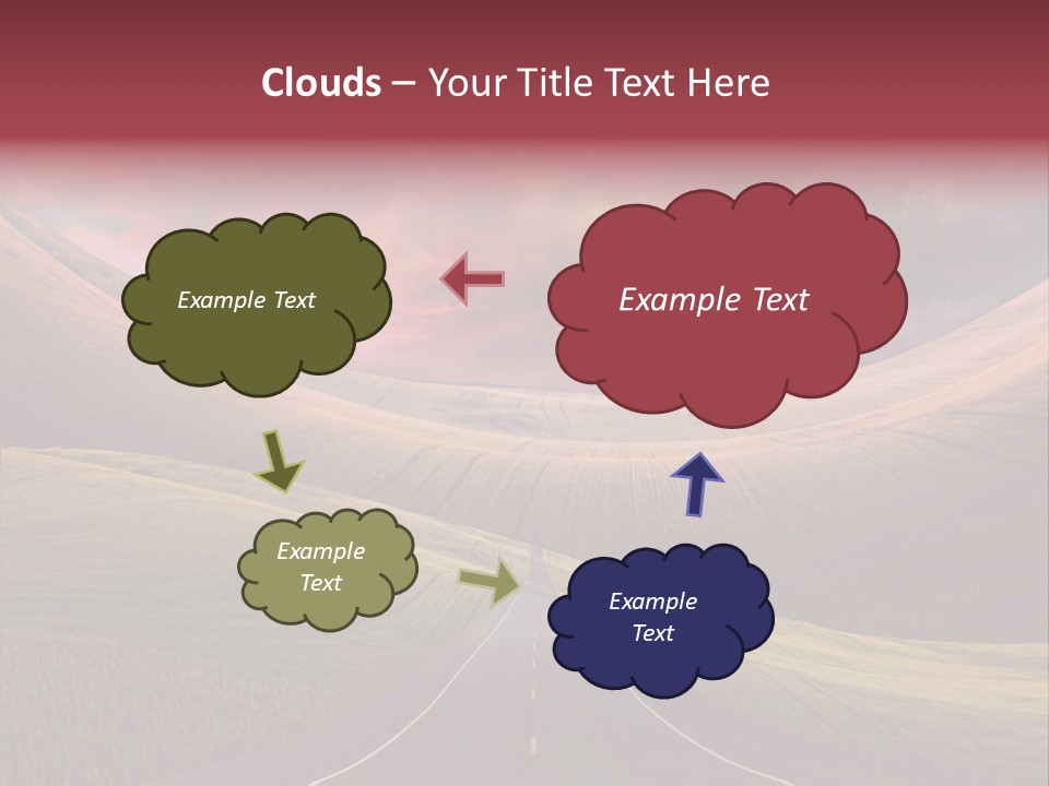 Straight Moon Drive PowerPoint Template