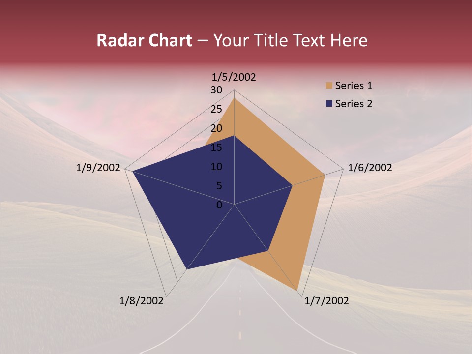 Straight Moon Drive PowerPoint Template