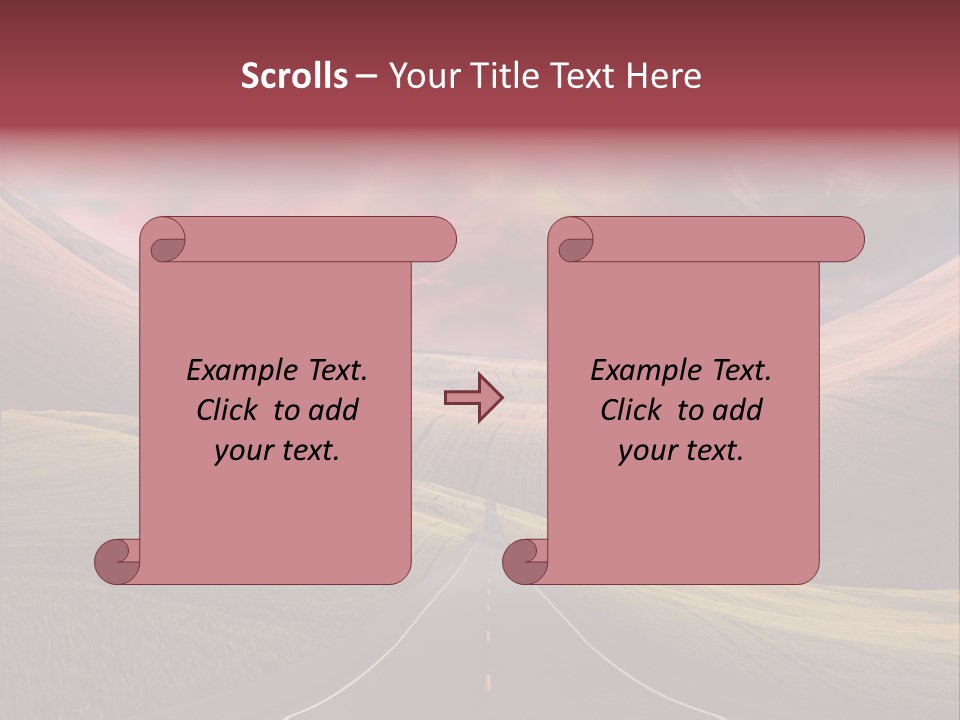Straight Moon Drive PowerPoint Template
