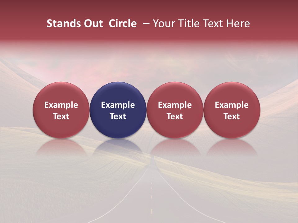 Straight Moon Drive PowerPoint Template