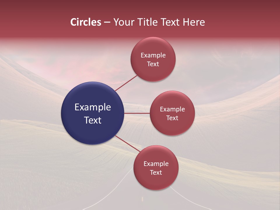 Straight Moon Drive PowerPoint Template