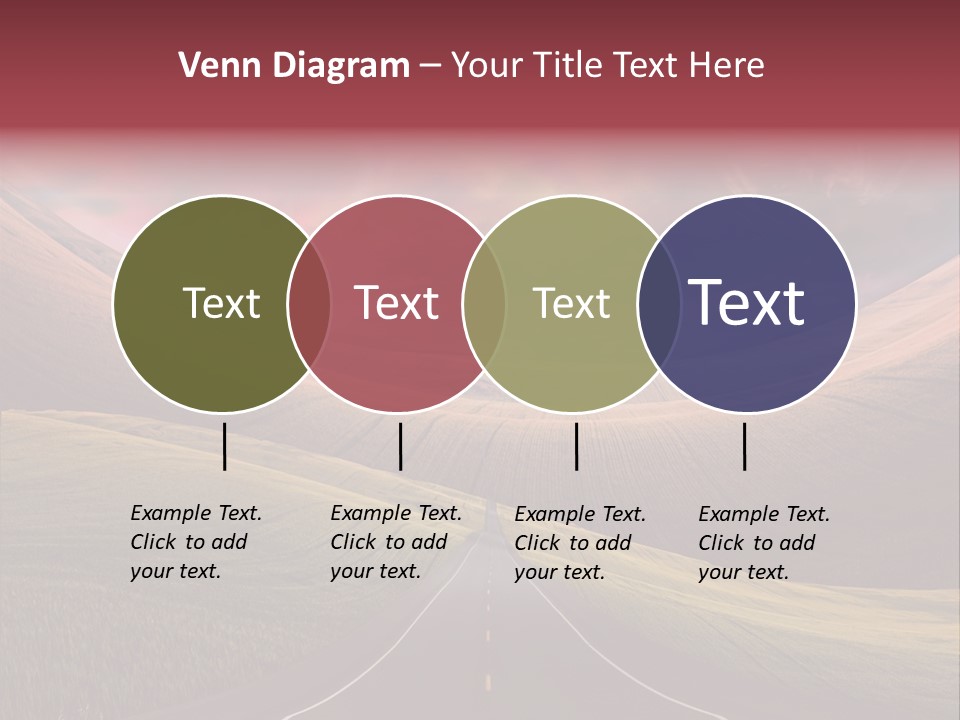 Straight Moon Drive PowerPoint Template