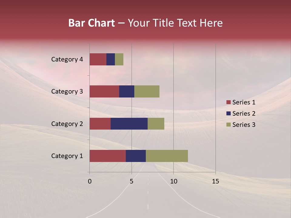 Straight Moon Drive PowerPoint Template