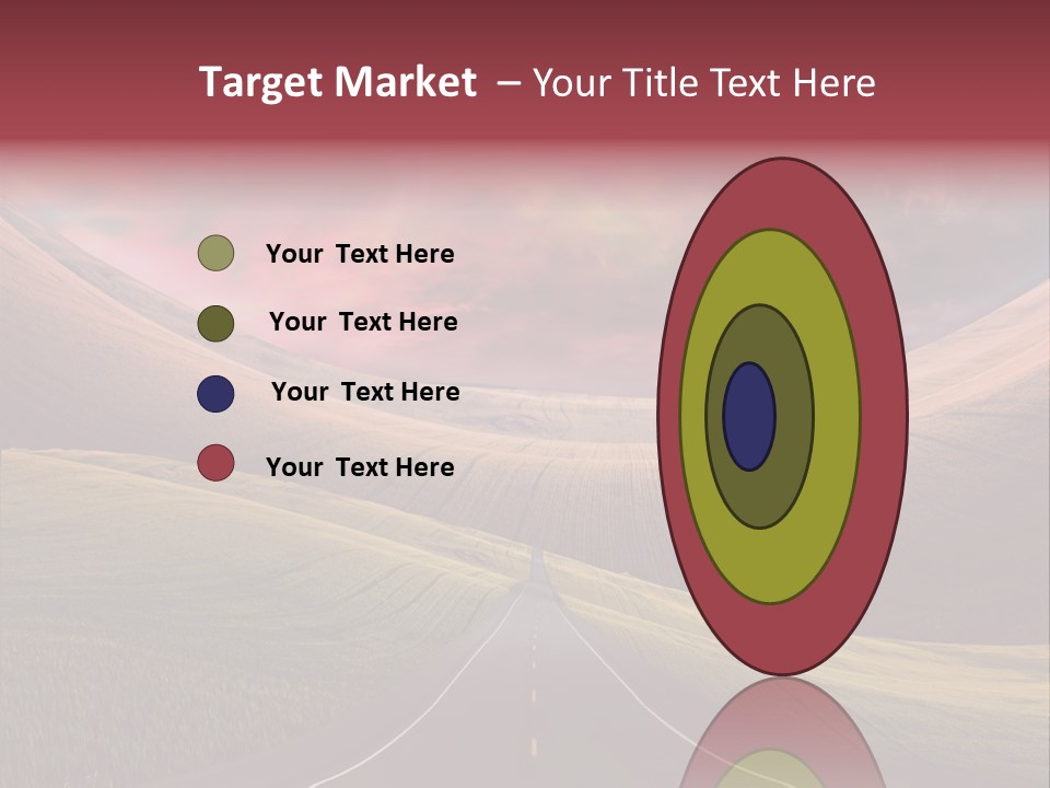 Straight Moon Drive PowerPoint Template