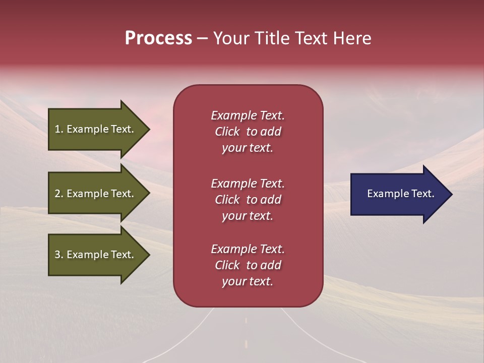 Straight Moon Drive PowerPoint Template