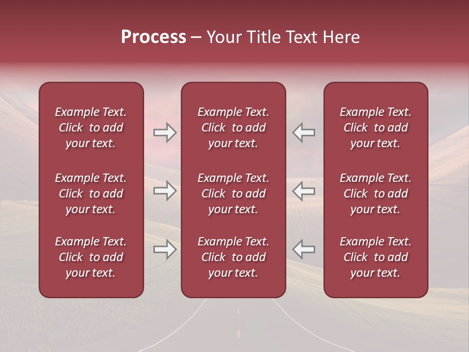 Straight Moon Drive PowerPoint Template