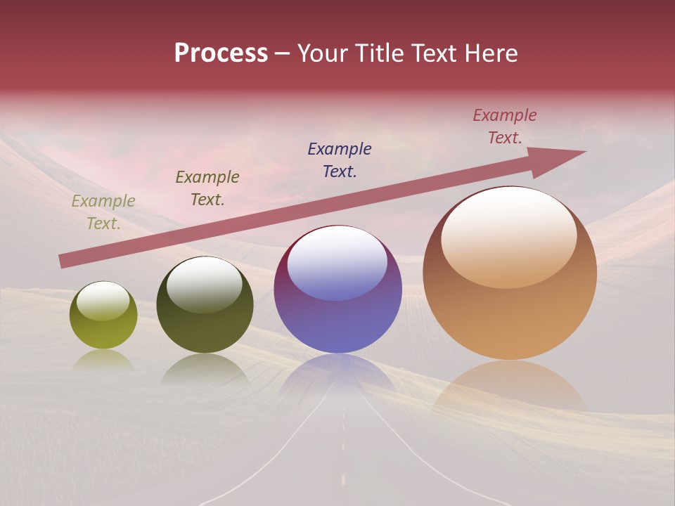 Straight Moon Drive PowerPoint Template
