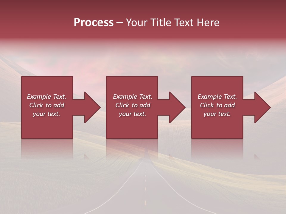 Straight Moon Drive PowerPoint Template