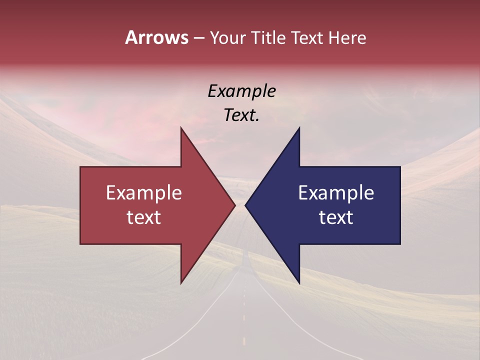Straight Moon Drive PowerPoint Template