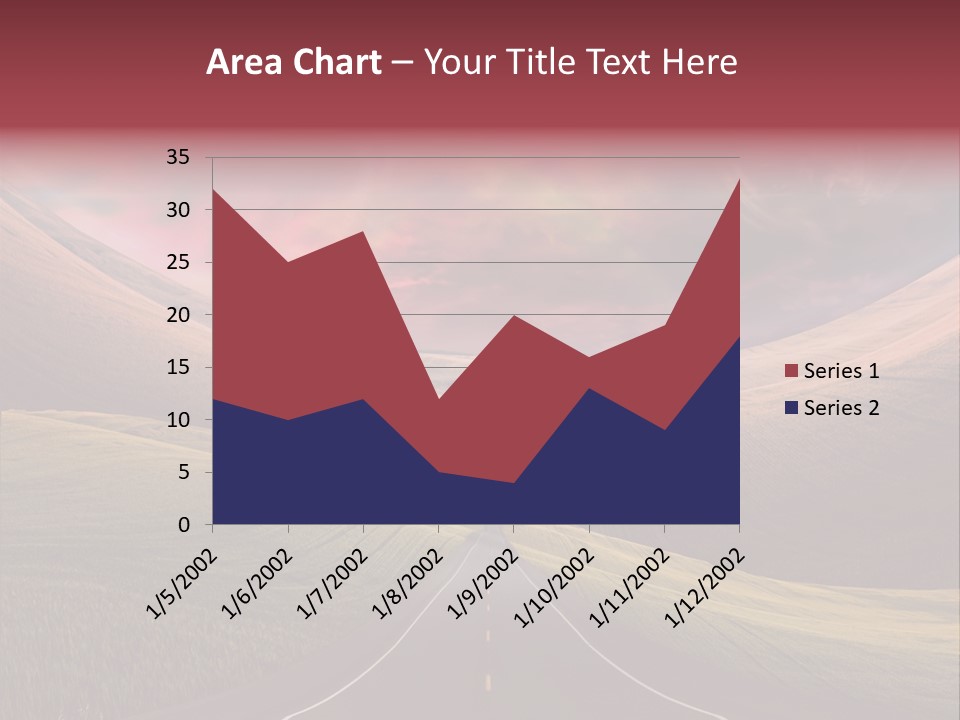 Straight Moon Drive PowerPoint Template