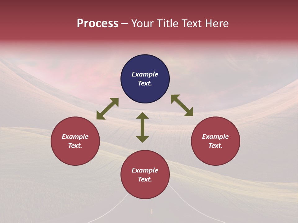 Straight Moon Drive PowerPoint Template