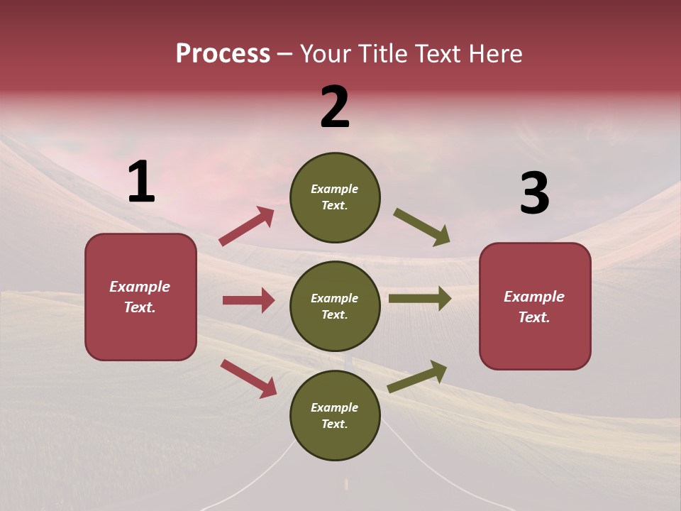 Straight Moon Drive PowerPoint Template