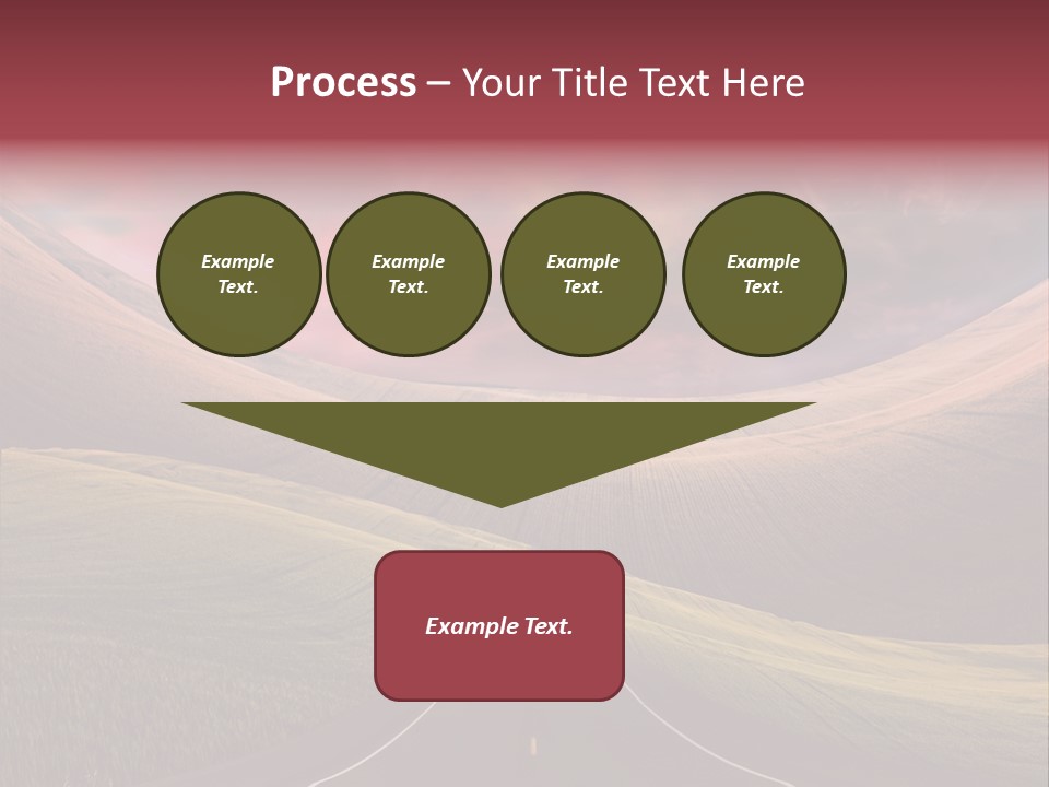 Straight Moon Drive PowerPoint Template