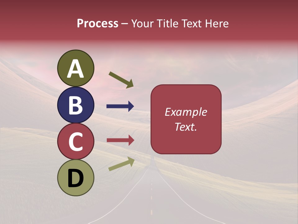 Straight Moon Drive PowerPoint Template