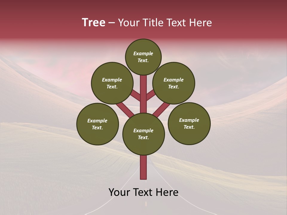 Straight Moon Drive PowerPoint Template