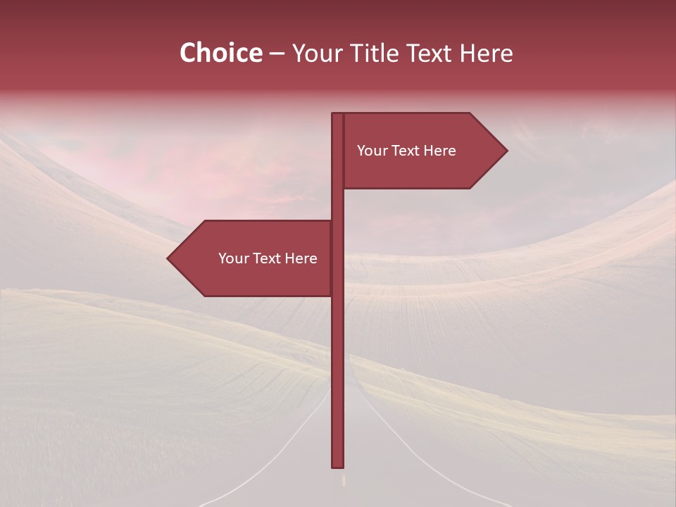 Straight Moon Drive PowerPoint Template