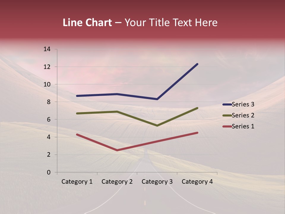Straight Moon Drive PowerPoint Template