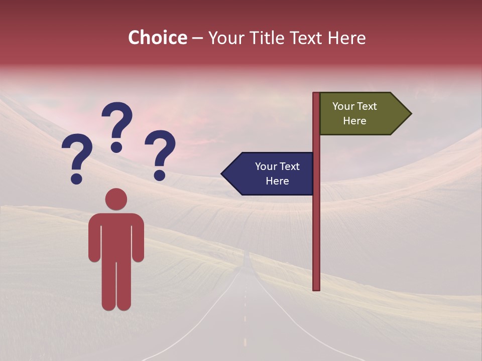 Straight Moon Drive PowerPoint Template