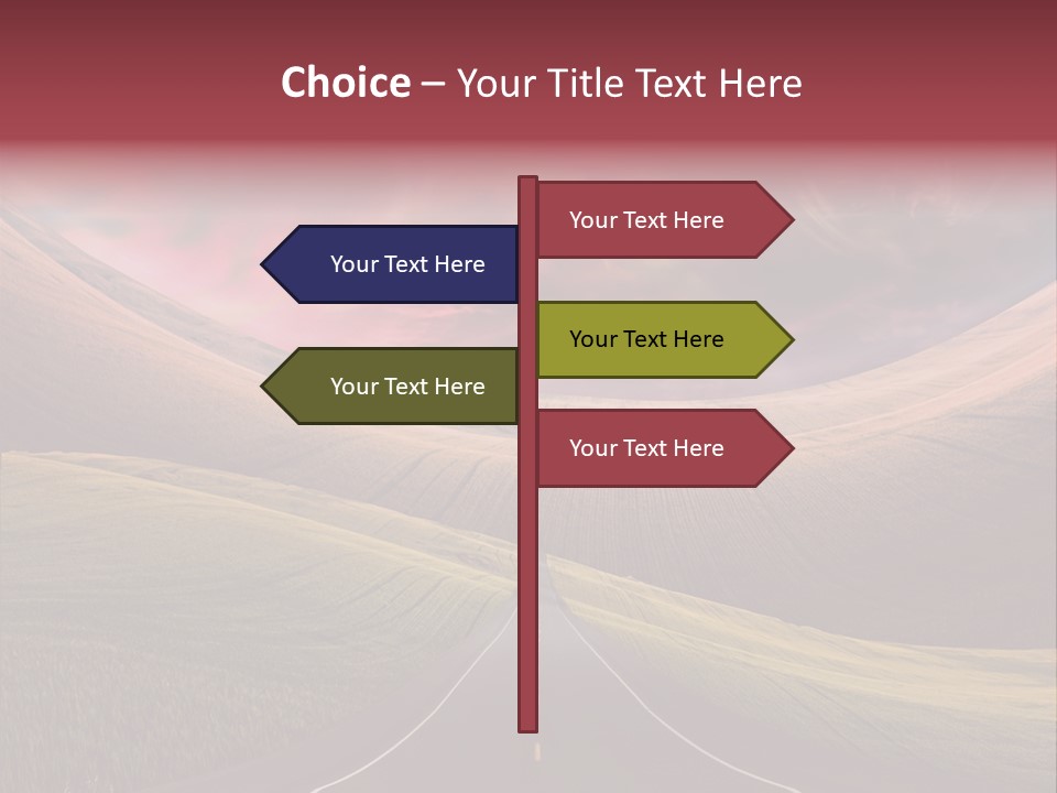 Straight Moon Drive PowerPoint Template