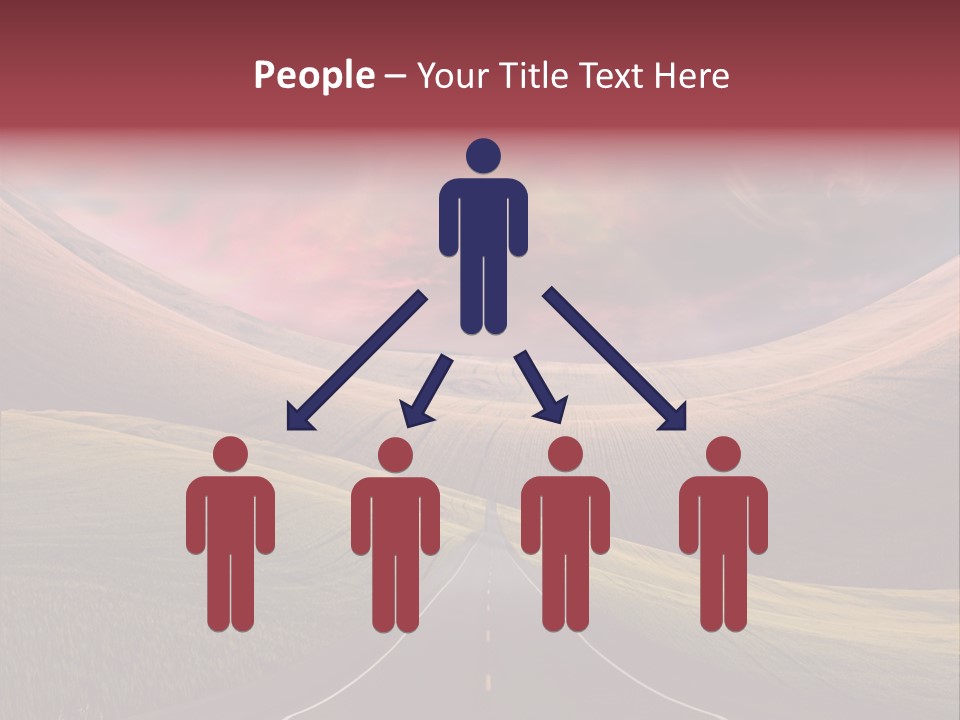 Straight Moon Drive PowerPoint Template